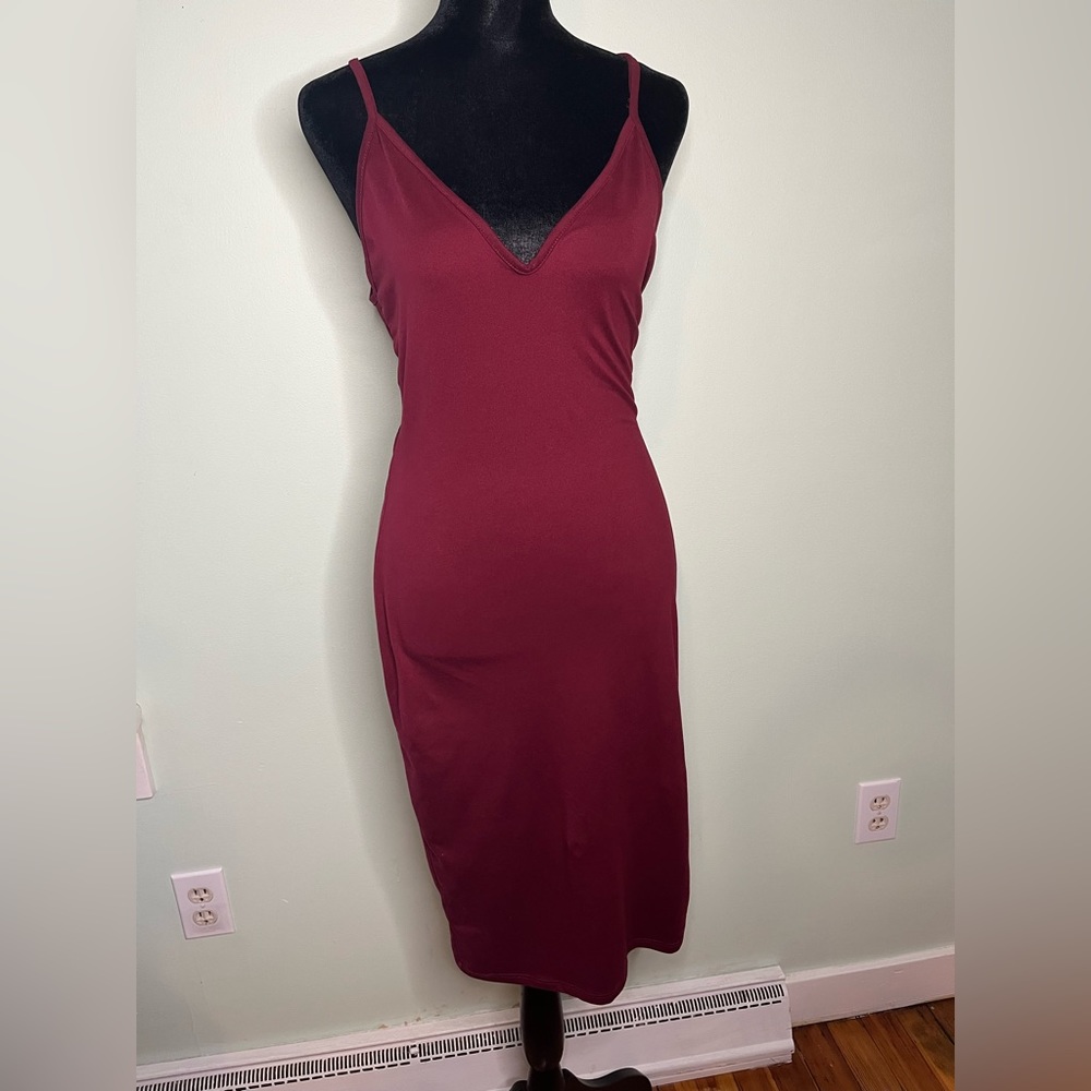 Burgundy dress
